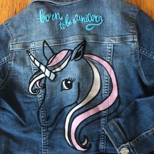 unicorn denim jacket h&m